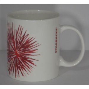 Starbucks Red Star Burst Coffee Cup 2014 4in Mug